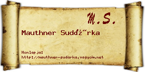 Mauthner Sudárka névjegykártya